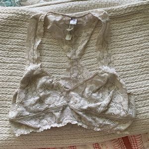 Free people cream racerback bralette